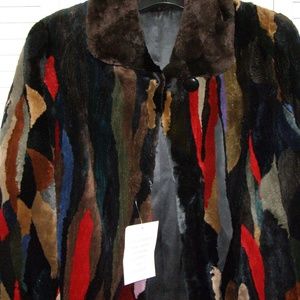 Multi-Colored Beaver Fur Jacket